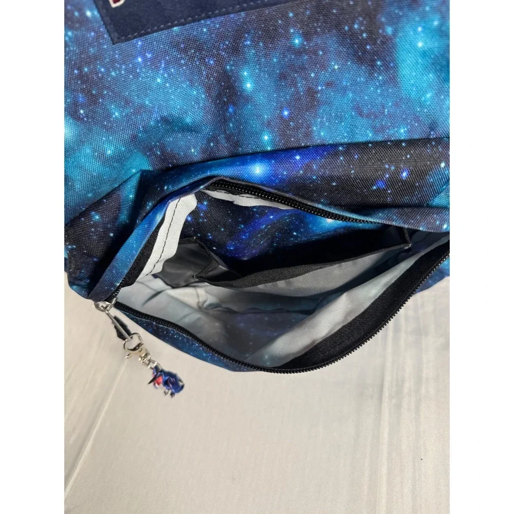 Jansport SuperBreak Backpack Blue Galaxy Star Print Laptop Sleeve School Bag